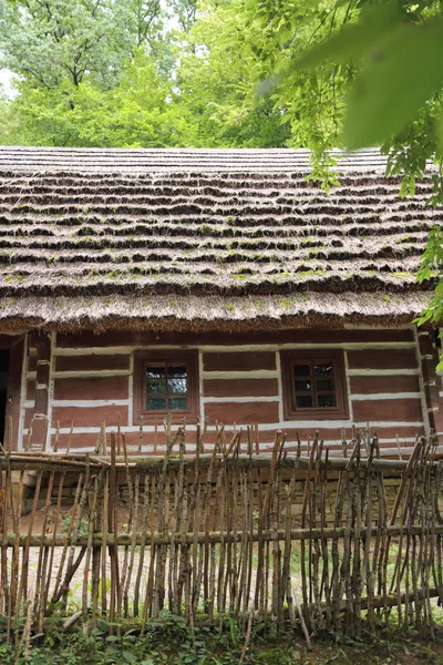 Polonia Sanok Agosto 2018 Auténticos Edificios Antiguos Madera Museo Etnográfico — Foto de Stock