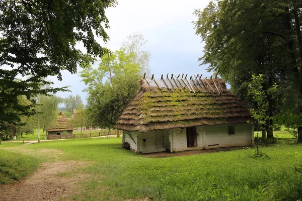 Poland Sanok August 2018 Authentic Old Wooden Buildings Ethnographic Museum — Stock Photo, Image