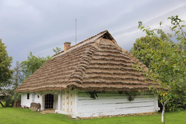 Polónia Sanok Agosto 2018 Edifícios Madeira Antigos Autênticos Museu Etnográfico — Fotografia de Stock