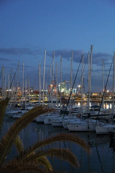 Valencia Spagna Giugno 2018 Splendida Vista Yacht Porti Marittimi Durante — Foto Stock