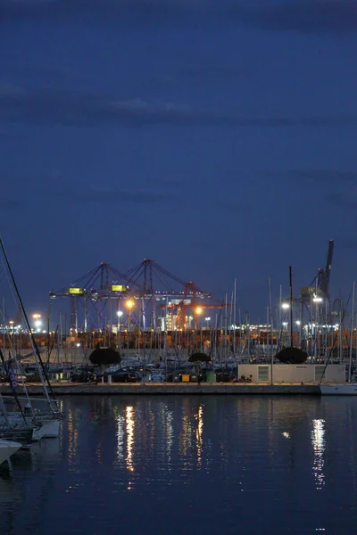 Валенсія Іспанія Червня 2018 Гарний Вид Яхти Морський Порт Літній — стокове фото