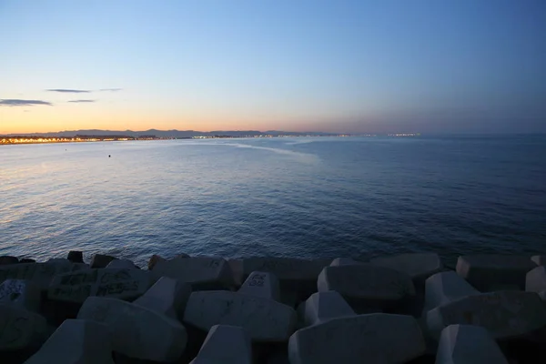 Μεσογειακή Ηλιοβασίλεμα Στη Θάλασσα Βαλένθια — Φωτογραφία Αρχείου