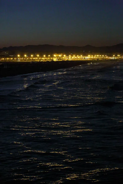 Mediterranean Sunset View Sea Valencia — Stock Photo, Image