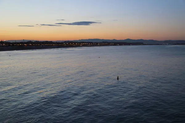 Malerischer Blick Auf Den Sonnenuntergang Meer Valencia — Stockfoto