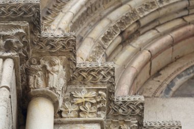 Barcelona, Katalonya, İspanya-06 Haziran 2018: Ayrıntılar kutsal kilise katedral bazilikanın Kutsal Haç ve Santa baki, Katalonya, İspanya.