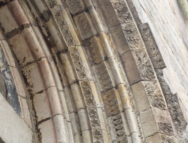 Barcelona, Katalonya, İspanya-06 Haziran 2018: Ayrıntılar kutsal kilise katedral bazilikanın Kutsal Haç ve Santa baki, Katalonya, İspanya.