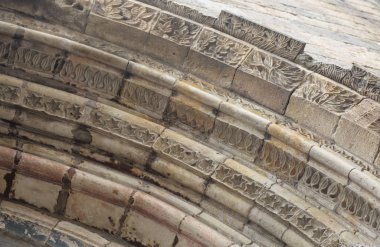 Barcelona, Katalonya, İspanya-06 Haziran 2018: Ayrıntılar kutsal kilise katedral bazilikanın Kutsal Haç ve Santa baki, Katalonya, İspanya.