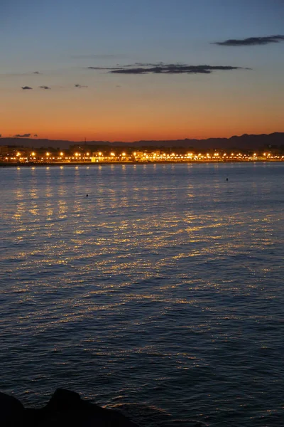 バレンシアの海に美しいサンセット ビュー — ストック写真
