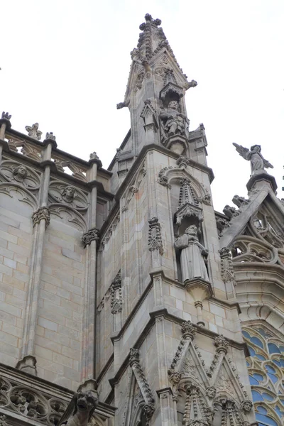 Barcelona Catalonië Spanje Juni 2018 Details Van Heilige Kerk Kathedraal — Stockfoto