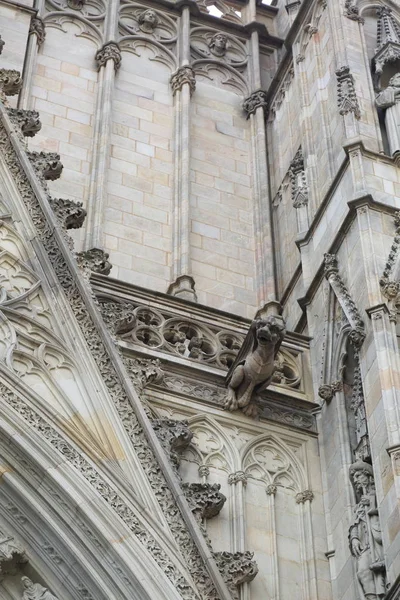 Barcelona Catalonia Espanha Junho 2018 Detalhes Catedral Santa Igreja Basílica — Fotografia de Stock