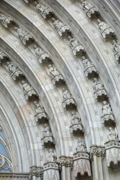 Barcelona Catalonia Espanha Junho 2018 Detalhes Catedral Santa Igreja Basílica — Fotografia de Stock