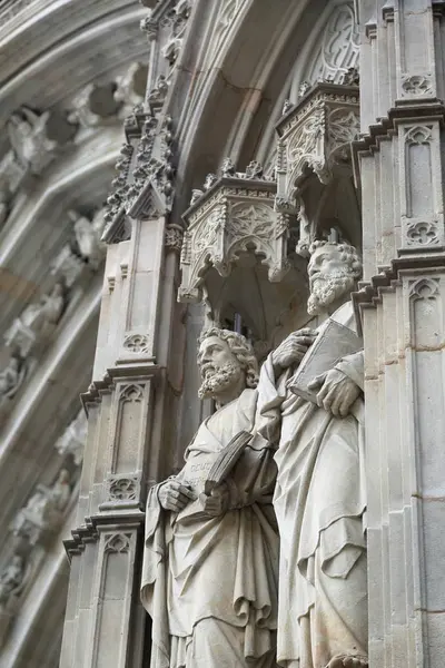 Barcelona Catalonia Espanha Junho 2018 Detalhes Catedral Santa Igreja Basílica — Fotografia de Stock