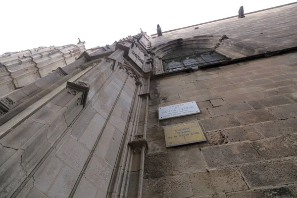 Barcelona Catalonia Spain June 2018 Details Holy Church Cathedral Basilica — Stock Photo, Image