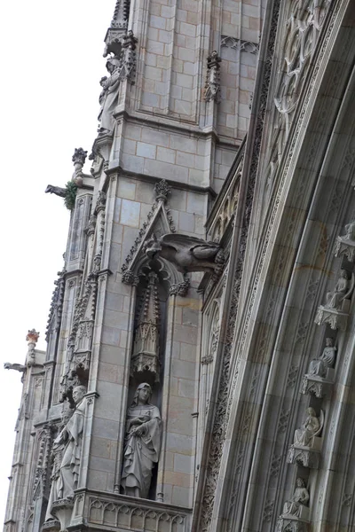 Barcelona Catalonia Espanha Junho 2018 Detalhes Catedral Santa Igreja Basílica — Fotografia de Stock