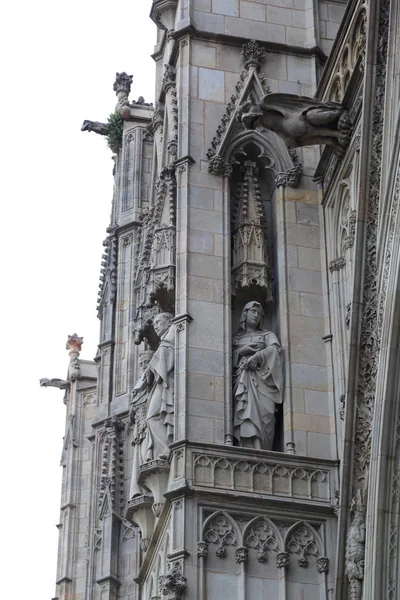 Barcelona Catalonia Espanha Junho 2018 Detalhes Catedral Santa Igreja Basílica — Fotografia de Stock