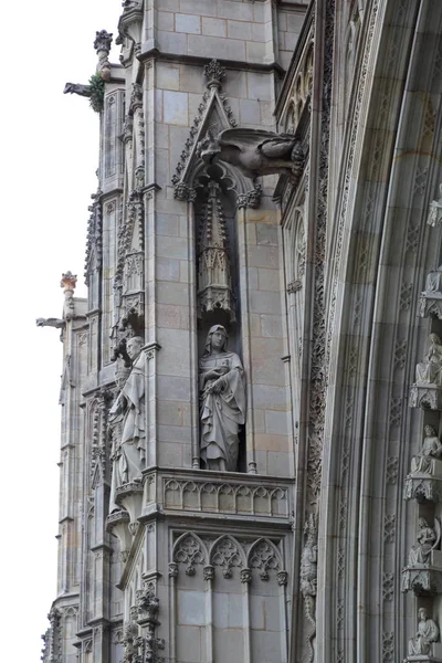 Barcelona Catalonia Espanha Junho 2018 Detalhes Catedral Santa Igreja Basílica — Fotografia de Stock