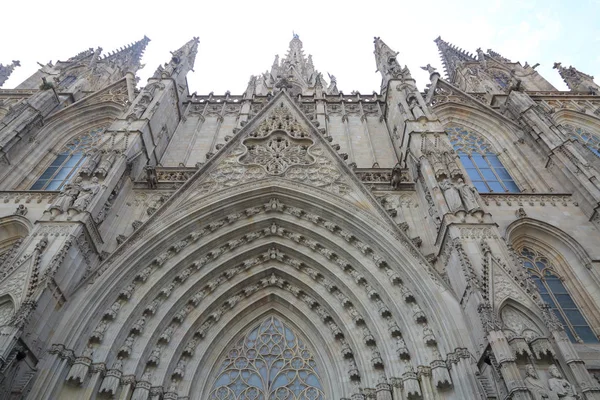 Barcelona Catalonië Spanje Juni 2018 Details Van Heilige Kerk Kathedraal — Stockfoto