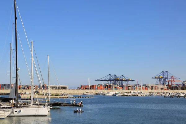 Valencia Espagne Juin 2018 Belle Vue Sur Les Yachts Port — Photo