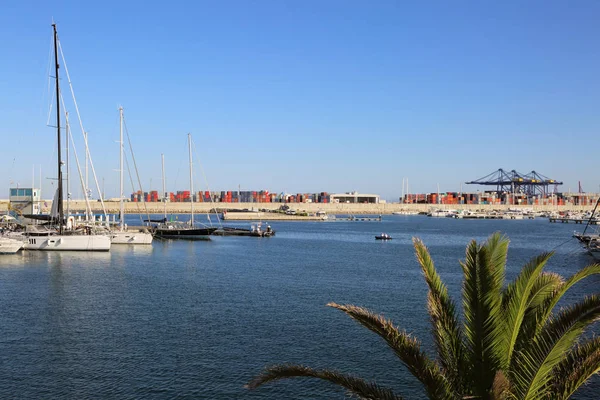 Valencia Spain June 2018 Beautiful View Yachts Sea Port Summer — Stock Photo, Image