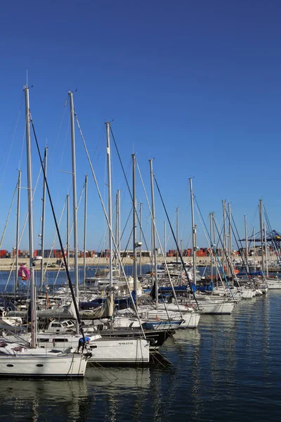Valencia Spagna Giugno 2018 Splendida Vista Yacht Porti Marittimi Durante — Foto Stock