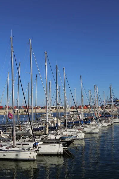 Valencia España Junio 2018 Hermosa Vista Yates Puerto Marítimo Temporada —  Fotos de Stock