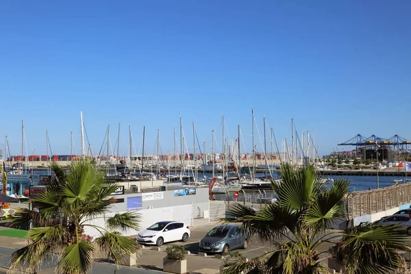 Valencia España Junio 2018 Hermosa Vista Yates Puerto Marítimo Temporada —  Fotos de Stock