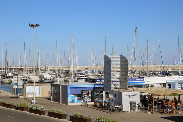 Valencia Hiszpania Czerwca 2018 Piękny Widok Jachty Port Morski Sezonie — Zdjęcie stockowe