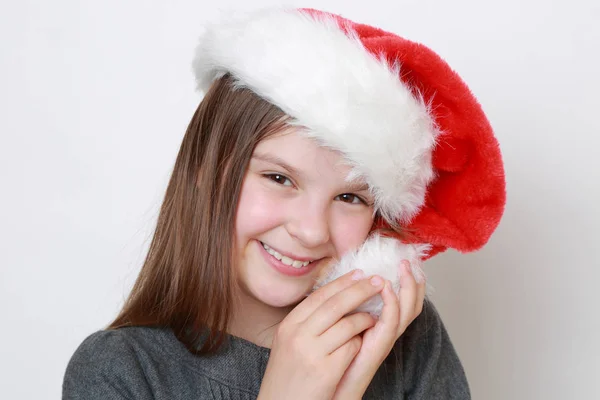 Niño Sombrero Santa —  Fotos de Stock