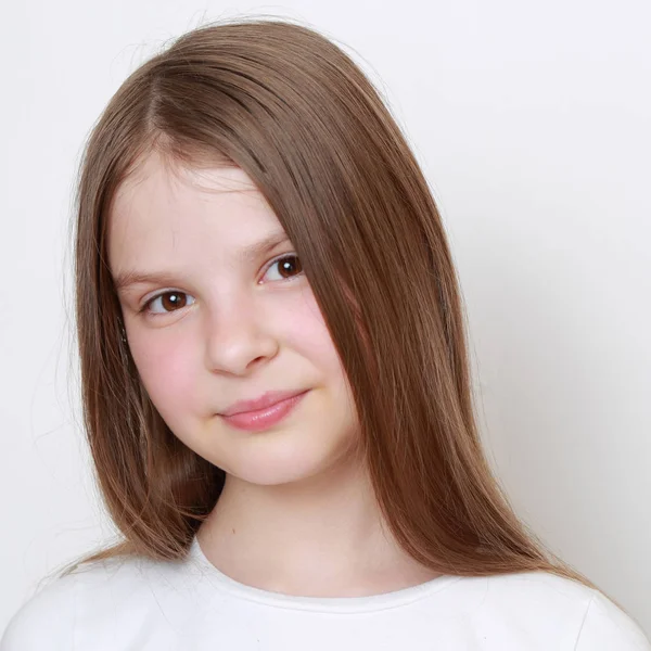 Duygusal Küçük Kız Portresi Kapatın — Stok fotoğraf