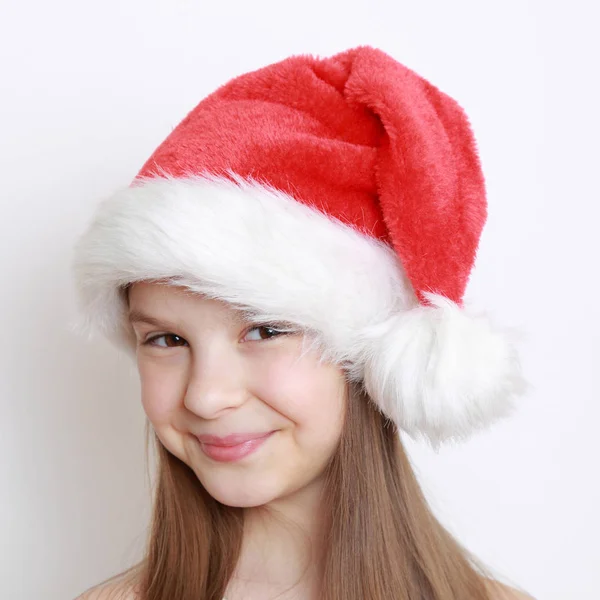 Noel Baba şapkası, küçük kız