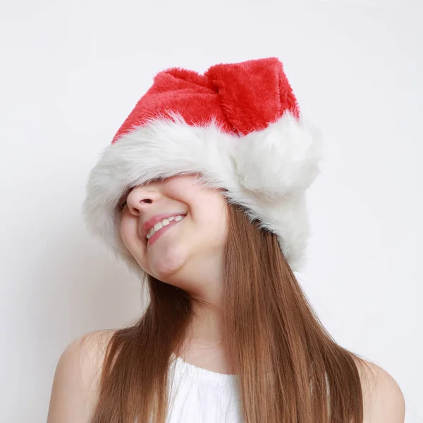 Niña Sombrero Santa —  Fotos de Stock