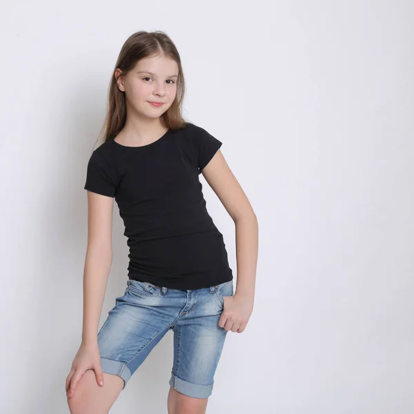Caucasiano Menina Adolescente Posando — Fotografia de Stock