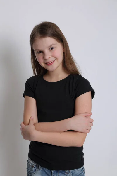 Caucasiano Menina Adolescente Posando — Fotografia de Stock