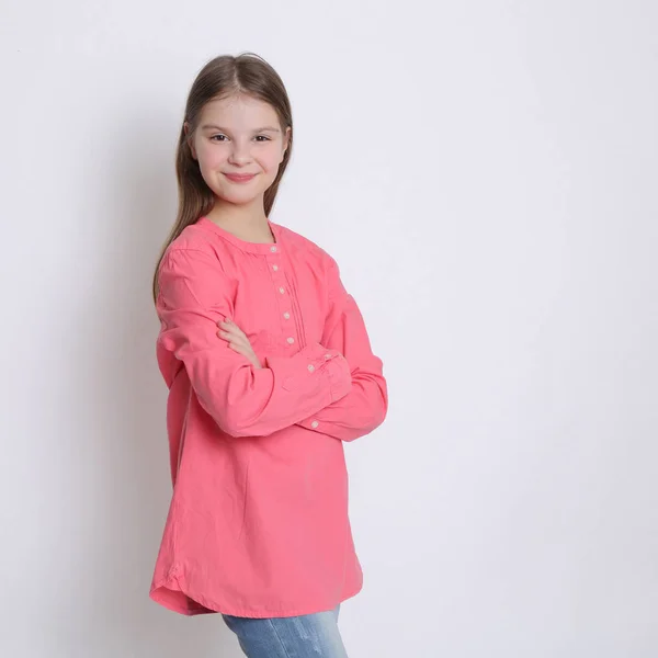 Kaukasische Tiener Meisje Posin — Stockfoto