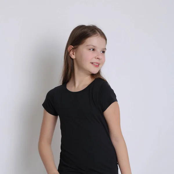 Branco Teen Menina Posin — Fotografia de Stock