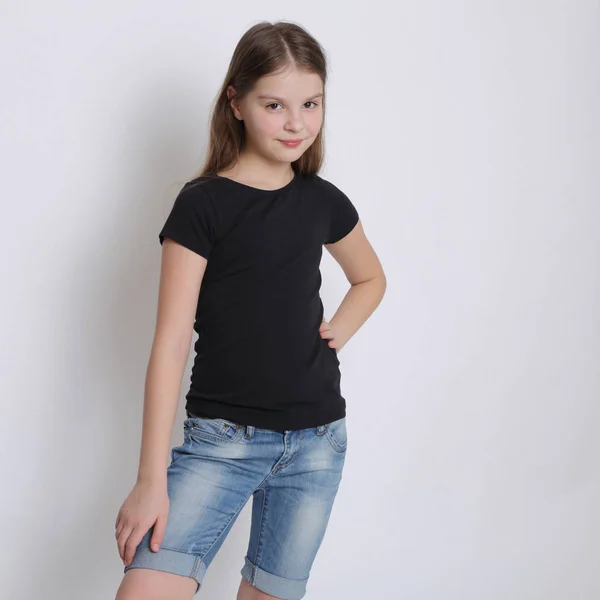 Branco Teen Menina Posin — Fotografia de Stock