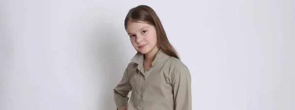 Estudio Retrato Europeo Caucásico Adolescente Chica — Foto de Stock