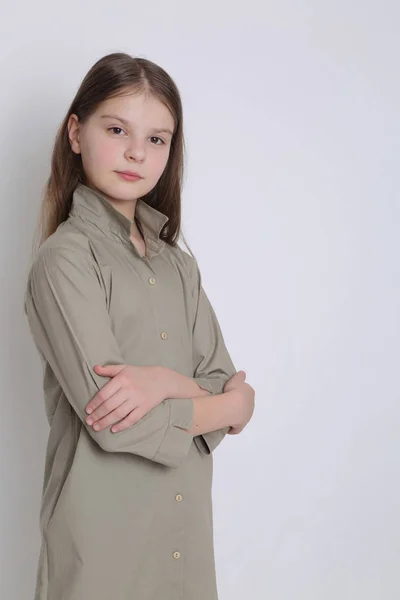 Studio Portrait European Caucasian Teen Girl — Stock Photo, Image