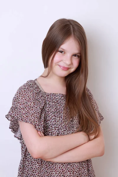 Teenage Girl Studio Portrait — Stock Photo, Image