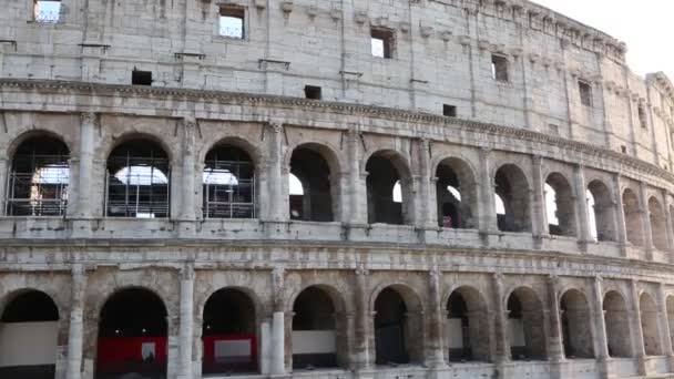 Rom Italien April 2019 Details Des Berühmten Amphitheatrum Flavium Bekannt — Stockvideo