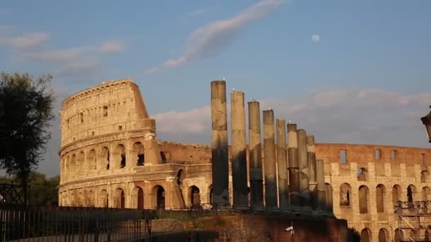 ローマ イタリア 2019年4月17日 ローマ イタリアのコロッセオとして知られている有名な円形フラビウムの詳細 — ストック動画