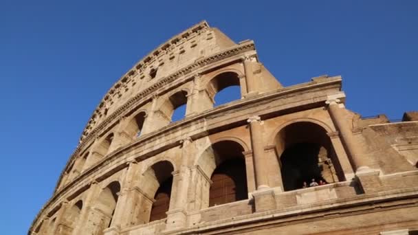 ローマ イタリア 2019年4月17日 ローマ イタリアのコロッセオとして知られている有名な円形フラビウムの詳細 — ストック動画