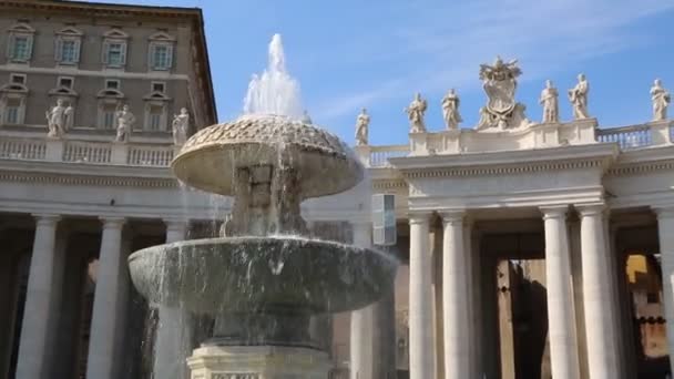 Statues Sur Place Saint Pierre Vatican Rome Italie — Video