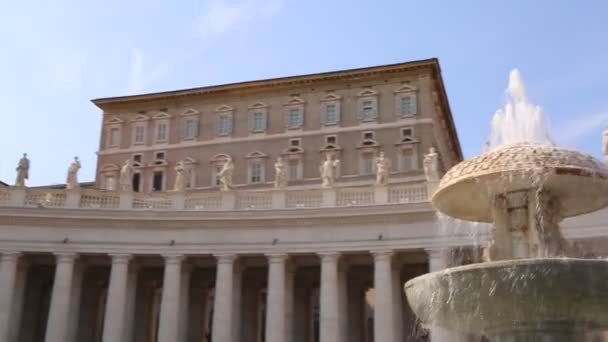 Beelden Het Sint Pietersplein Het Vaticaan Rome Italië — Stockvideo