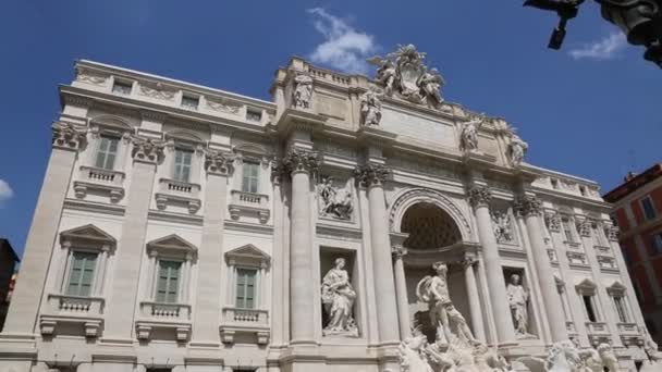 Roma Italia Abril 2019 Famosa Fontana Trevi Fontana Trevi Gente — Vídeo de stock