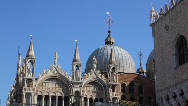 Venedig Italien April 2019 Blick Auf Die Kathedrale Von Mark — Stockvideo