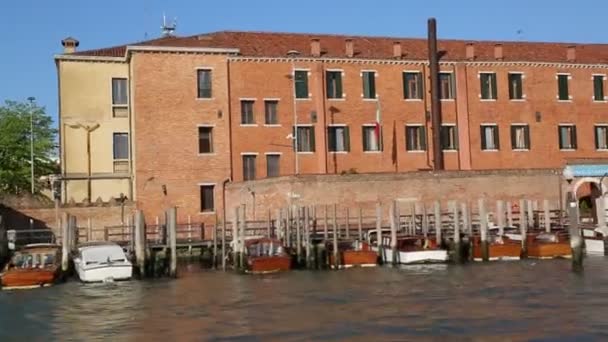 Venice Italy April 2019 View Waterbus Vaporetto Canal Boat Steamboat — Stock Video