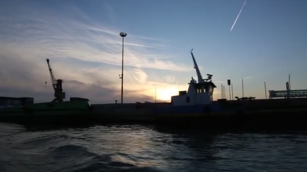 Venedig Italien April 2019 Blick Vom Wasserbus Vaporetto Kanalboot Dampfboot — Stockvideo