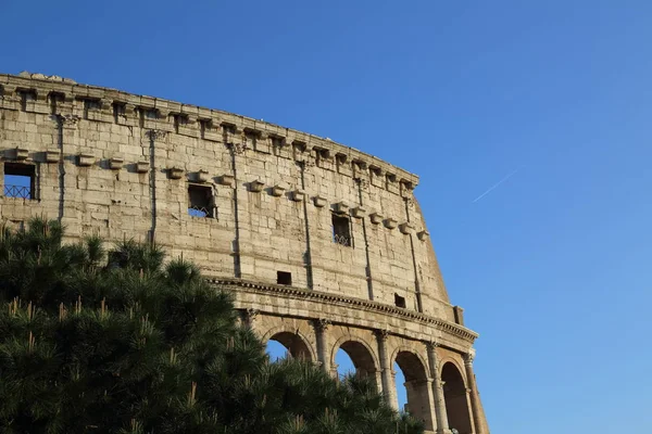 ローマ イタリアのコロッセオとして知られている有名な円形座炎フラビウムの詳細 — ストック写真