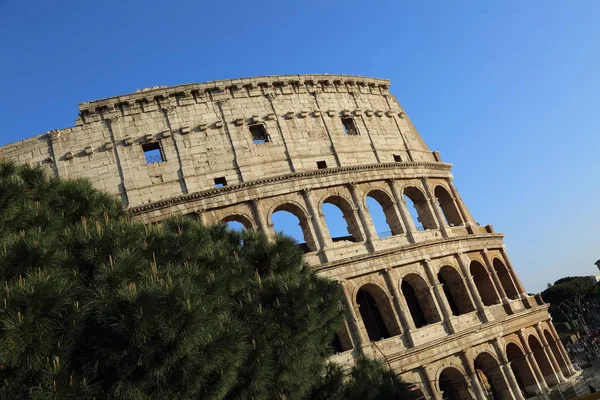 Детальна Інформація Про Знаменитий Амфітеатром Флам Відомий Колізей Римі Італія — стокове фото